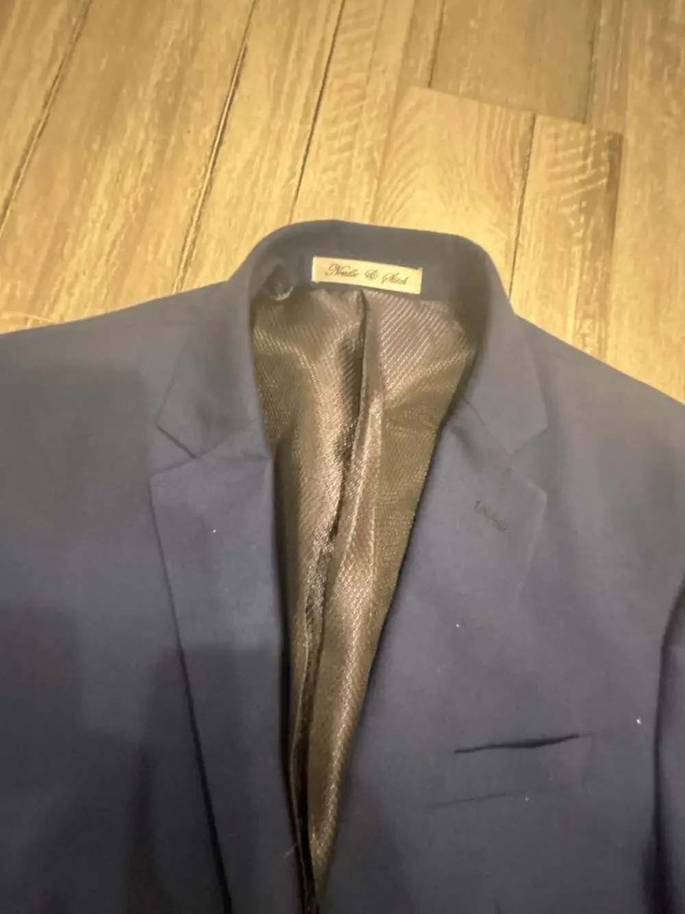 Noodle & Stitch Navy Wool Suit Jacket and Pants